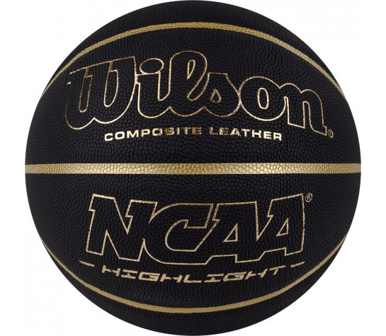 Мяч баскетбольный. WILSON NCAA Highlight Gold, р.7 Чёрный image